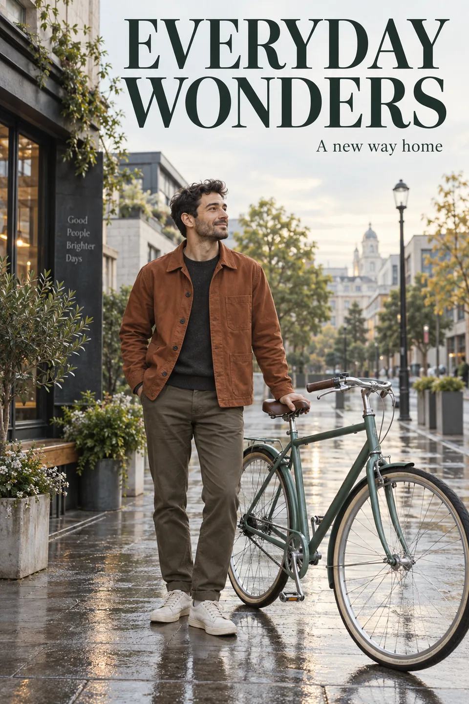 An ordinary bicycle ride becomes a fresh city-culture cover.