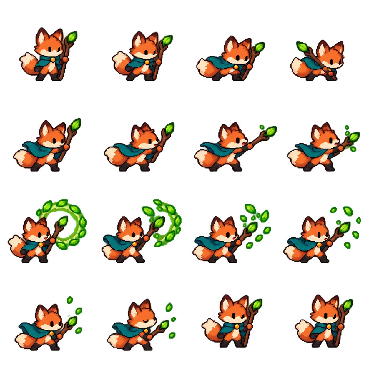 Turn a static sprite sheet into a GIF in SparkleTrip. Import your image, align the grid, preview every frame and export for free. See an original 16-frame example and practical fixes.