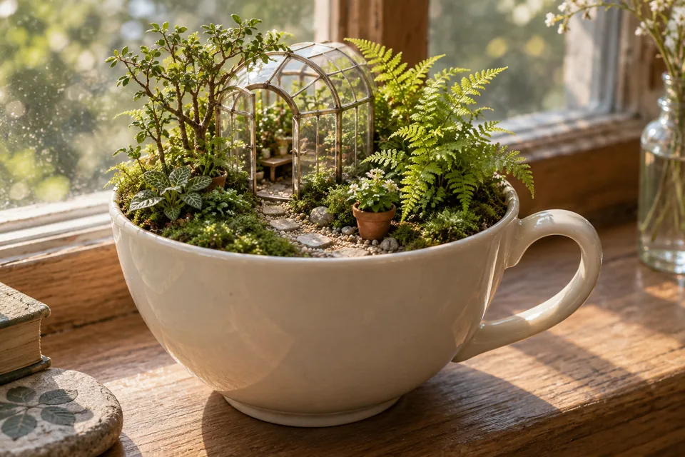 A tiny greenhouse turns a familiar cup into a world worth looking closer at.